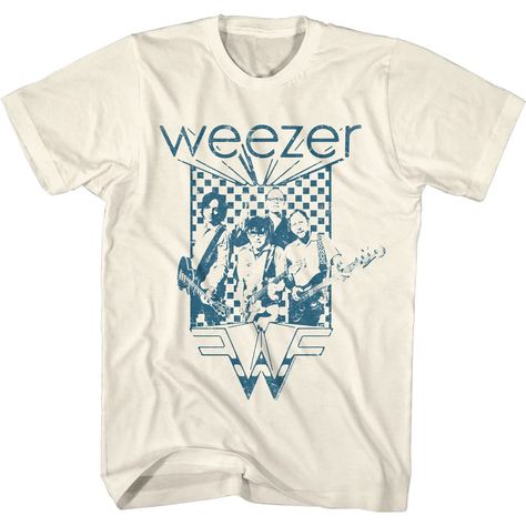 Weezer T Shirt, Weezer Blue, Nerd Shirts, Weezer, Band Shirt, Blue Checkered, Band Shirts, Soft Shorts, Quality T Shirts