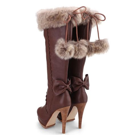 Brown Stiletto Boots, Brown Knee Boots, Knee High Stiletto Boots, Brown Heeled Boots, Shoes Boots Heels, Dr Shoes, Cute Shoes Heels, Stiletto Boots, Girly Shoes