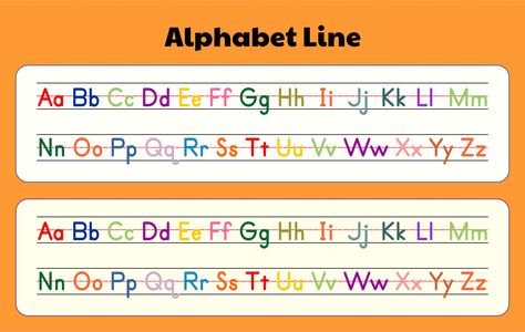 Alphabet Strip For Desk Free Printable, Musical Alphabet, Alphabet Chart Printable, Wilson Reading System, Classroom Job, Abc Chart, Wilson Reading, Preschool Room, Alphabet Line