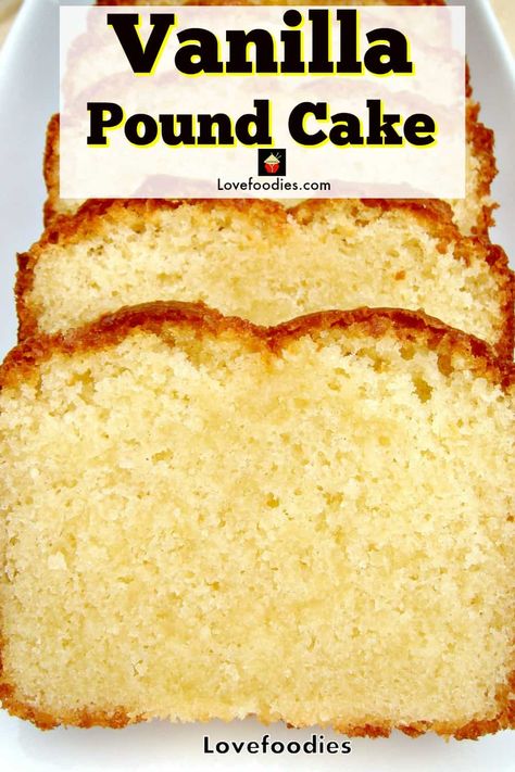 Pound Loaf Cake, Pecan Carrot Cake, Vanilla Pound Cake Recipe, Best Pound Cake Recipe, Vanilla Pound Cake, Peach Pound Cakes, Pound Cake Recipes Easy, Almond Pound Cakes, Loaf Cake Recipes