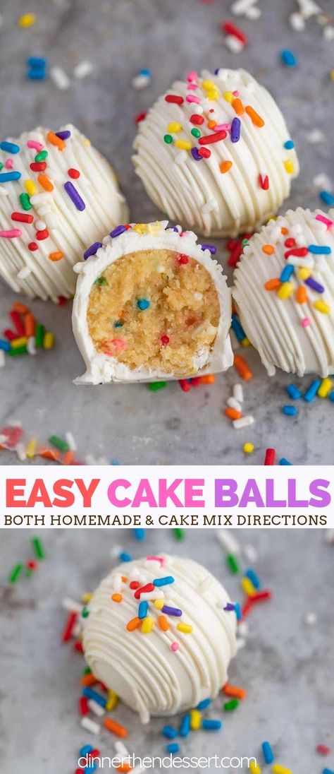 Fingertips Cake Pops, Yellow Cake Cake Pops, Cake Balls With Frosting, Yellow Cake Mix Cake Pops, Cake Pops With Frosting Coating, Extra Cake Ideas, Cake Pop Frosting Coating, Cake Pops Recipe With Box Cake, Baby Sprinkle Desserts