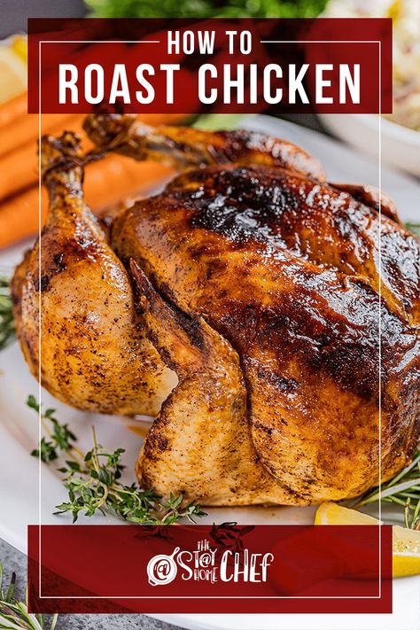 Learn how to Roast Chicken perfectly whether you are using a roasting pan, slow cooker, or any pan you have on hand. It's so easy! Roaster Chicken, Toast Chicken, Cornish Game Hen Recipes, Roasted Cornish Hen, The Stay At Home Chef, Chicken Lickin, Cornish Hen Recipe, Cornish Hen, Stay At Home Chef