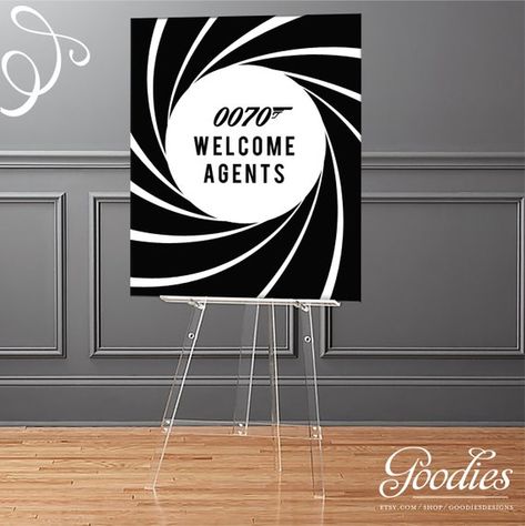 James Bond Welcome Agents Poster Instant Download PDF | Etsy James Bond Decorations, Geheimagenten Party, James Bond Theme Party, 007 Theme, 007 Party, Bond Party, 007 Casino Royale, James Bond Party, James Bond Theme