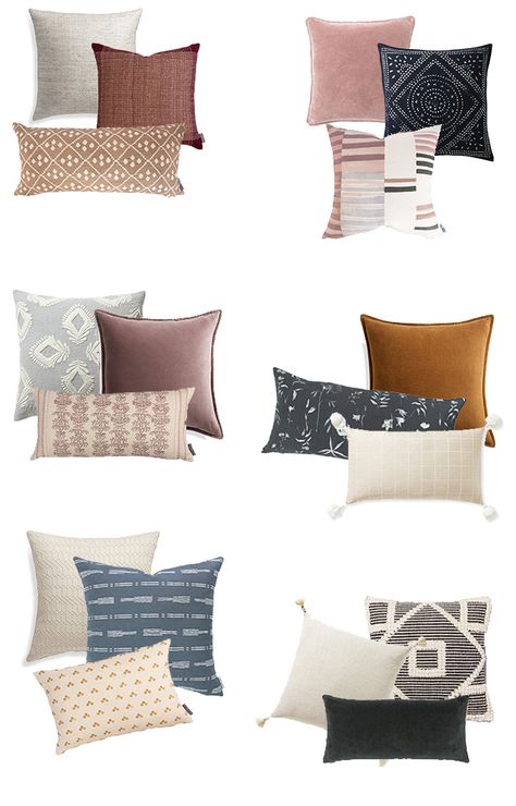 Warm Throw Pillow, Fall Cushions Living Rooms, Throw Cushions Living Room, Throw Pillow Combinations Bed, Pillow Combinations For Bed, Fall Pillow Combinations, Deco Pillows, Cushion Combinations, Pillow Combinations