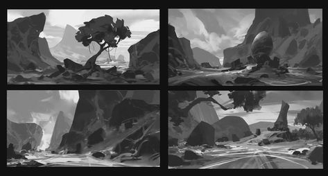 Environment Sketch, Draw Reference, Environment Painting, Thumbnail Sketches, Bg Design, Art Skills, Landscape Sketch, Landscape Concept, Landscape Background