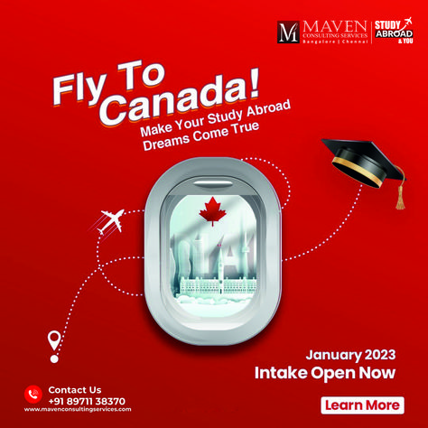 Canada Immigration Posters, Study Abroad Brochure, Study In Canada Poster, Canada Poster Design, Study Abroad Canada, Abroad Study Poster, Study In Canada Creative Ads, Study Abroad Social Media Post, Study Abroad Ads