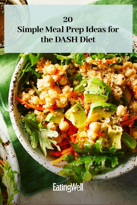 In only 20 minutes or less, you can prep meals that are well-suited for the DASH diet.These simple meal prep ideas include breakfasts, lunches, dinners and snacks, so you can have something ready for whenever hunger strikes. Recipes like our Chipotle-Lime Cauliflower Taco Bowls and Blueberry-Banana Overnight Oats are nutritious options that you will be thanking yourself for making ahead. Healthy Dash Diet Recipes, Easy Dash Diet Dinners, Meal Prep Dash Diet, Dash Diet Meal Plan Phase 1 Healthy Recipes, Dash Diet Recipes For Lunch, Mayo Clinic Diet Plan Recipes, Dash Dinner Ideas, Dash Diet Meal Plan For Beginners, Dash Vegetarian Recipes