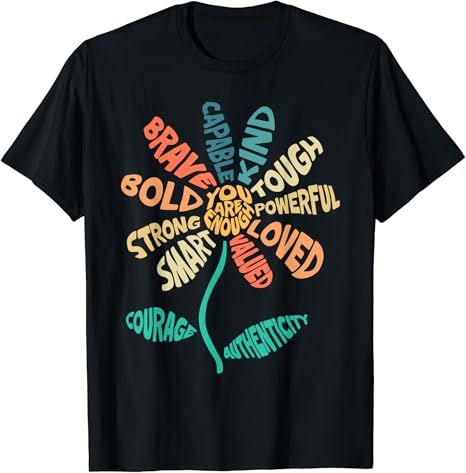 Amazon.com: You Are Enough Be Kind Groovy Flower Mental Health Awareness T-Shirt : Clothing, Shoes & Jewelry Awareness Shirts Ideas, Mental Health Shirts Printable, Mental Health Shirts, Neurodiversity Shirt, Kindness Hippy Shirt, Modern Teacher, Choose Kindness, Teacher Lessons, Mental Health Day