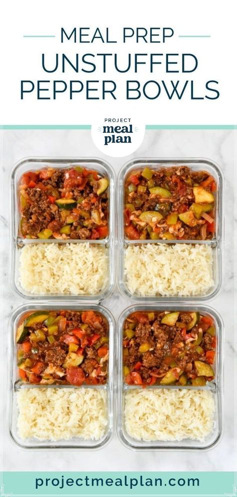 Unstuffed Pepper Bowls, Prepped Meals, Quick Meal Prep, Healthy Lunch Meal Prep, Dinner Meal Prep, Work Meals, Easy Healthy Meal Prep, Macro Meals, Global Cuisine