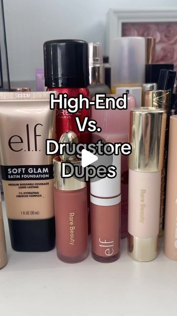 Jessica | Makeup, Skincare & Life on Instagram: "High end products vs. Drugstore dupes #drugstoreproducts #drugstoremakeup #dupes #highendvsdrugstore @elfcosmetics @lorealparis @colourpopcosmetics" Best Drugstore Makeup 2024, Good Drugstore Makeup, Drugstore Makeup Routine, Affordable Eyeshadow Palettes, Best Drugstore Concealer, Drugstore Concealer, Beginners Makeup, Best Drugstore Makeup, Makeup For Moms