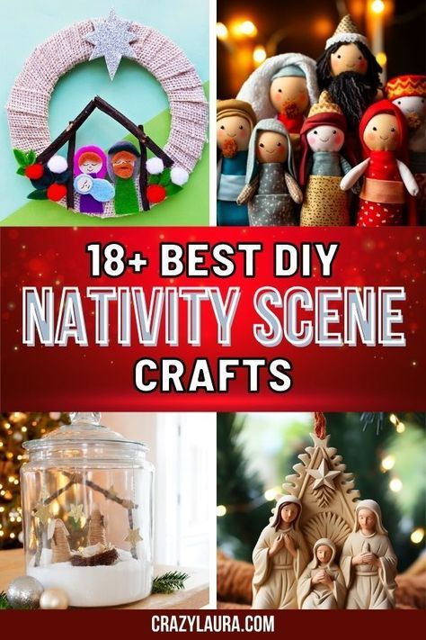 Bring the magic of Christmas to life with DIY nativity scene craft ideas. Easy and festive projects to make your holiday decor truly shine! #DIY #NativityCrafts #Christmas #Decor Nativity Scene Recycled Materials, Diy Nativity For Kids, Nativity Gift Ideas, Nativity Bracelet Craft, Diy Nativity Scene Indoor, Christian Kids Christmas Crafts, Christmas Craft Nativity, Christmas Creche Ideas, Nativities To Make