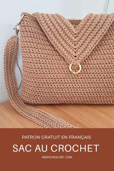 Free Pattern Bag Crochet, Diy Sac A Main, Diy Sac Crochet, Modern Haken, Purse Patterns Free, Crochet Purse Pattern Free, Free Crochet Bag, Womens Crochet Patterns, Crochet Bag Tutorials