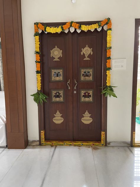 Pooja Design, Temple Door, Pooja Door, Simple Furniture Design, House Structure Design, House Structure, Pooja Door Design, God Venkateswara Images Hd Wallpaper, Main Doors