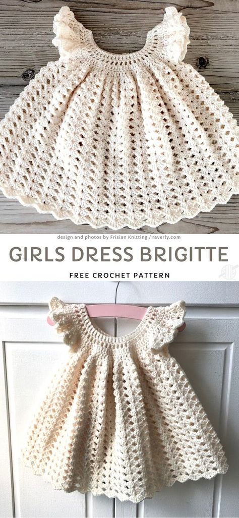 Crochet Baby Dress Free Pattern, Vestidos Bebe Crochet, Crochet Toddler Dress, Crochet Baby Girl Dress, Baby Dress Pattern, Crochet Baby Dress Pattern, Baby Frock Pattern, Crochet Toddler, Pull Bebe