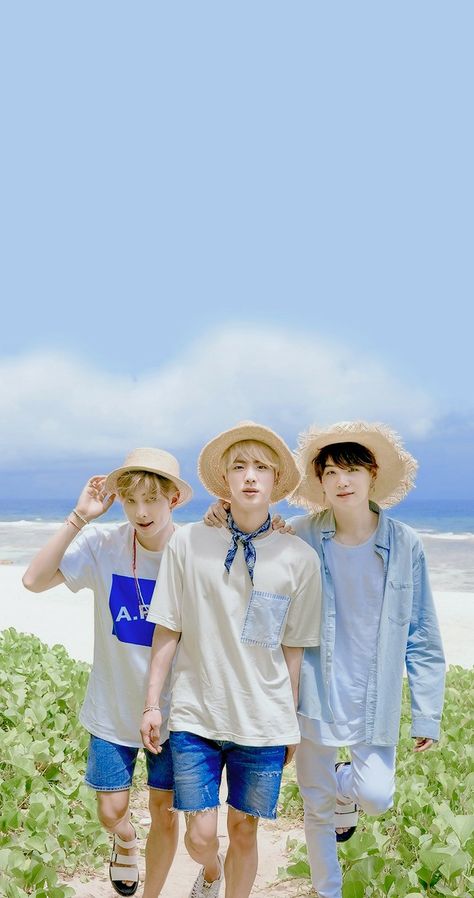 #RM #JIN #SUGA 🏖️ BTS x STARCAST in Saipan ♥️ Lockscreen // wallpaper Bts Spring Day Wallpaper, Bts Foto, Bts Spring Day, Bts Summer Package, Bts Black And White, Bts 2018, Bts Group Picture, Bts Backgrounds, Wallpaper For Iphone