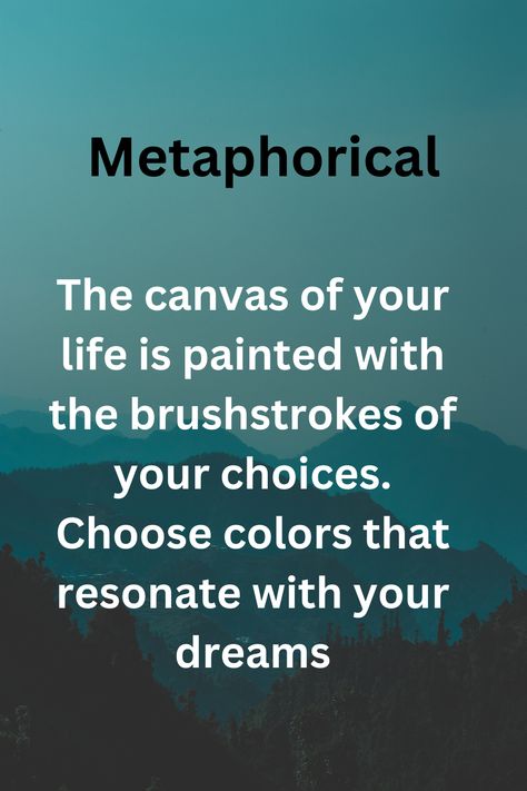 This quote poetically conveys the idea that life is an art form, with individuals as the artists shaping their destinies. The canvas symbolizes one's life, and the brushstrokes represent the choices made along the way. The quote encourages mindful decision-making, comparing these choices to the selection of colors on a palette. Contemplating Life, Life Choices Quotes, Choices Quotes, Life Choices, One Life, Decision Making, Brush Strokes, Destiny, Life Is