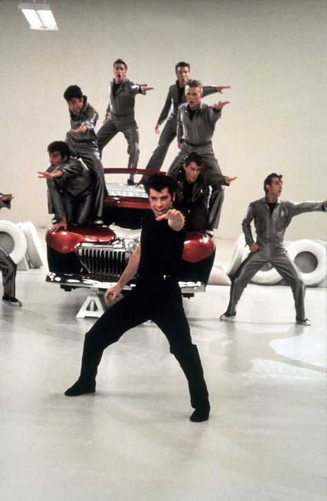 John Travolta as Danny Zuko & the T-Birds - Grease | Musical ... Lightning Final Fantasy Xiii, Grease Aesthetic, T Birds Grease, Grease The Movie, Grease John Travolta, Grease Lightning, Greased Lightning, Grease Party, Grease 1978