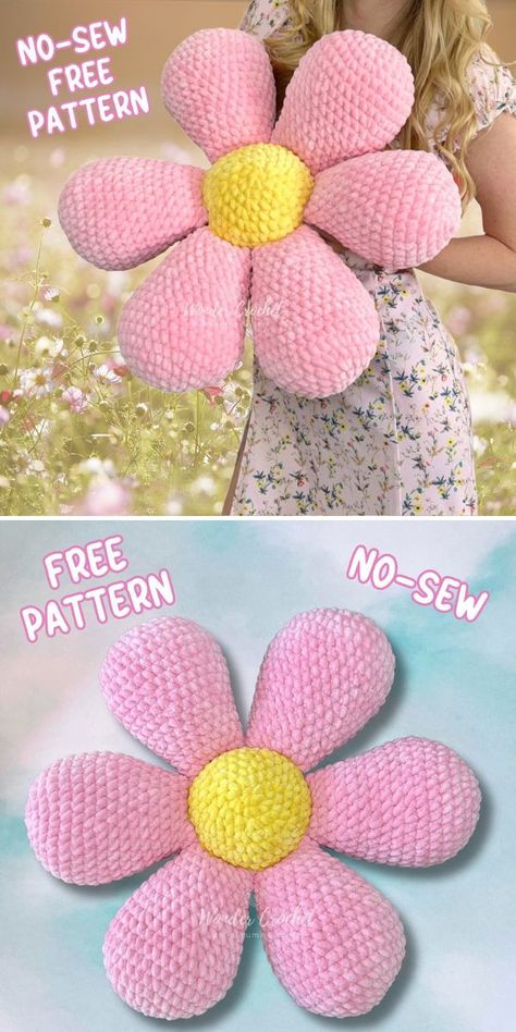 Giant Snail Crochet Pattern Free, Flower Pillow Pattern, Easter Crochet Patterns Free, Crochet Pillow Patterns Free, Crochet Rainbow, Crochet Flowers Easy, Crochet Pillow Pattern, Easter Crochet Patterns, Crochet Pillows