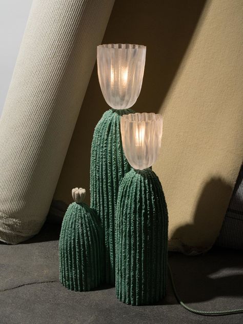 6 Things T Editors Like Right Now - The New York Times Cactus Lamp, Vibrant Living Room, Organic Aesthetic, Golden Triangle, Bubble Lamps, Resin Furniture, Sand Casting, Lamp Cover, Blow Molding