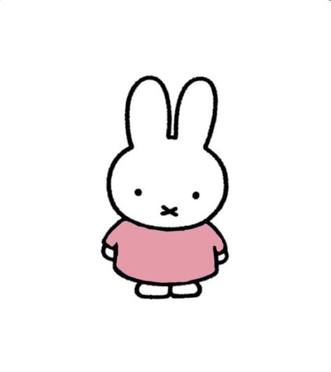 Miffy Aesthetic Pink, Miffy Transparent Png, Miffy Cute Icon, Miffy Icon Png, Miffy Drawing Aesthetic, Miffy White Background, Pink Miffy Icon, Miffy Poster Prints, Miffy Outline