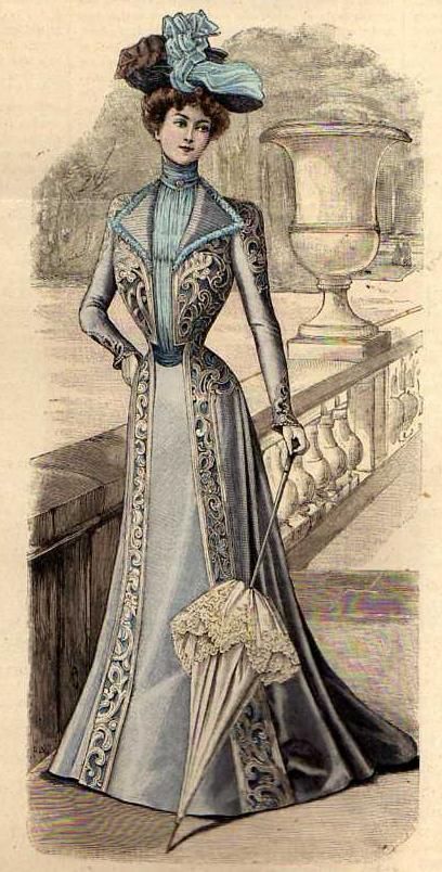 1900 Fashion Plate, Edwardian Era Dress, Belle Epoque Fashion, Western Womens Fashion, 1900 Fashion, Decades Of Fashion, 1900s Fashion, 1910s Fashion, 20th Century Fashion