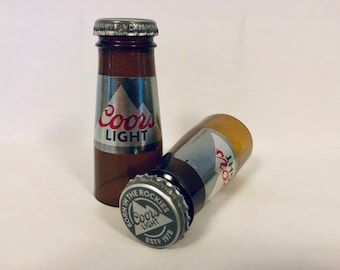 Vintage Bottles Decor, Bottle Shoot, Gifts For Beer Lovers, Cave Decor, Vintage Bottles, Coors Light, Light Beer, Bottle Lights, Recycled Bottles