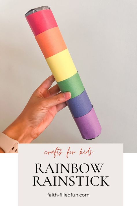 rainbow rainstick craft for kids noah's ark craft Rainstick Craft For Kids, Musical Instrument Craft, Rainstick Craft, Toddler Bible Crafts, Noahs Ark Preschool, Noahs Ark Activities, Preschool Sunday School Lessons, Kindergarten Sunday School, Noahs Ark Craft