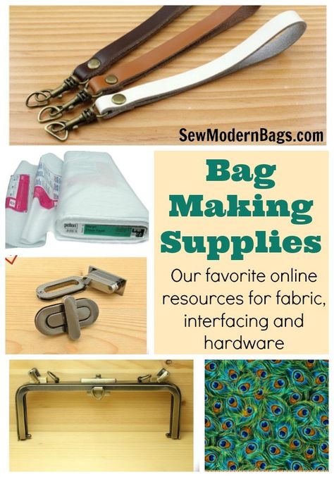 Links and recommendations for all the best online suppliers for specialty fabrics, interfacing and stabilisers and purse hardware. Track down all the best purse and handbag making supplies at the very best prices too. Making Handbags Diy, Handbag Hardware Supplies, Handbag Construction, Diy Purse Handles, Diy Purses, Handbag Making, Leather Hobo Bags, Purse Making, Handbag Hardware