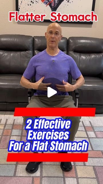 Alan Mandell on Instagram: "2 Effective Exercises for a Flat Stomach!  Dr. Mandell" Exercise For Flat Tummy Beginner, Chair Stomach Exercises, Excersizes For A Flat Stomach Workout, One Exercise For Flat Belly, Chair Exercises For Abs Flat Stomach, Sitting Exercises Flat Stomach, Tummy Flattening Exercises, Exercises For Flat Stomach, Core Exercises For Seniors