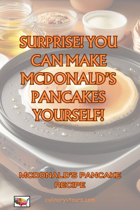 Learn How to Make McDonald’s Pancakes with this Easy and Delicious Copycat Recipe. Have you ever wondered how to make the perfect pancakes like the ones you get at McDonald’s? Well, wonder no more, because this copycat recipe will show you how to do it with simple steps and ingredients. You’ll be able to recreate the taste and texture of the iconic hotcakes in your own kitchen, using flour, sugar, baking powder, salt, eggs, milk, and butter. #mcdonaldscopycat #pancakes #easybreakfast Mcdonald's Pancake Recipe, Fast Food Breakfast, Delicious Pancakes, Pancakes From Scratch, Perfect Pancakes, Classic Breakfast, Homemade Pancakes, Tasty Pancakes, Breakfast Menu