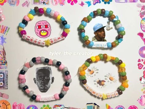 Tyler The Creator Album Cover, Themed Bracelets, Tyler The Creator Wallpaper, Diy Kandi Bracelets, Pony Bead Bracelets, Diy Kandi, Student Christmas Gifts, Bracelets Etsy, Kandi Bracelets