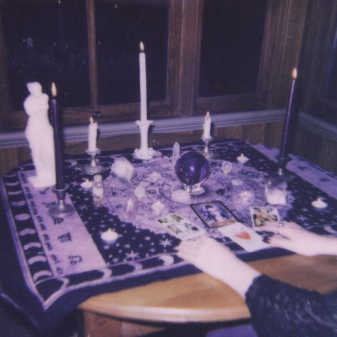 Tumblr, Male Whimsigoth, Purple Whimsigoth, Candles And Crystals, Witchcraft Aesthetic, Dream Magic, Purple Goth, Twilight Aesthetic, Magical Room