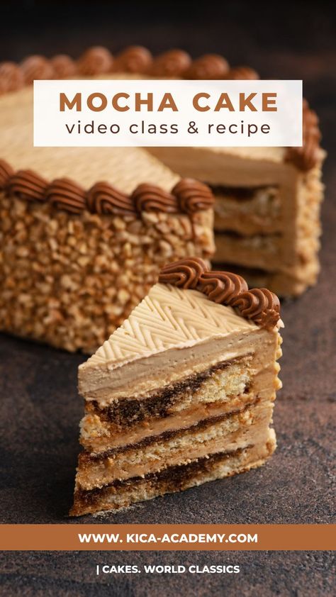 Cakes For Coffee Shops, Coffee Shop Cakes Ideas, Coffee Shop Cakes, Unique Cake Flavors, Unique Cake Ideas, Mocha Cake Recipe, Coffee Sponge Cake, Cafe Cakes, Pavlova Cake