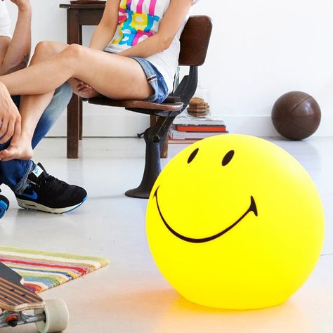 Smiley XL Lamp by Mr Maria #Cool, #Cute, #Fun, #Lamp, #Yellow Smiley Lamp, Face Lamp, Coldplay Art, Fun Lamp, Happy Decor, Mr Maria, Smiley Happy, Trending Gadgets, Smiley Faces