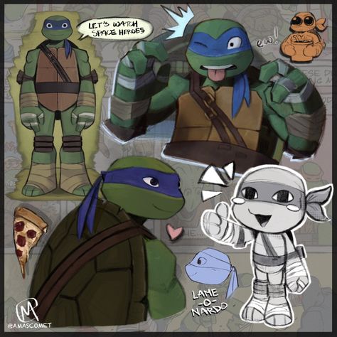 Tmnt Sketch, Ninja Turtle Drawing, Donatello Ninja Turtle, Tmnt Leo, Tmnt Characters, Leonardo Tmnt, Sketch Dump, Tmnt Comics, Ninja Turtles Funny