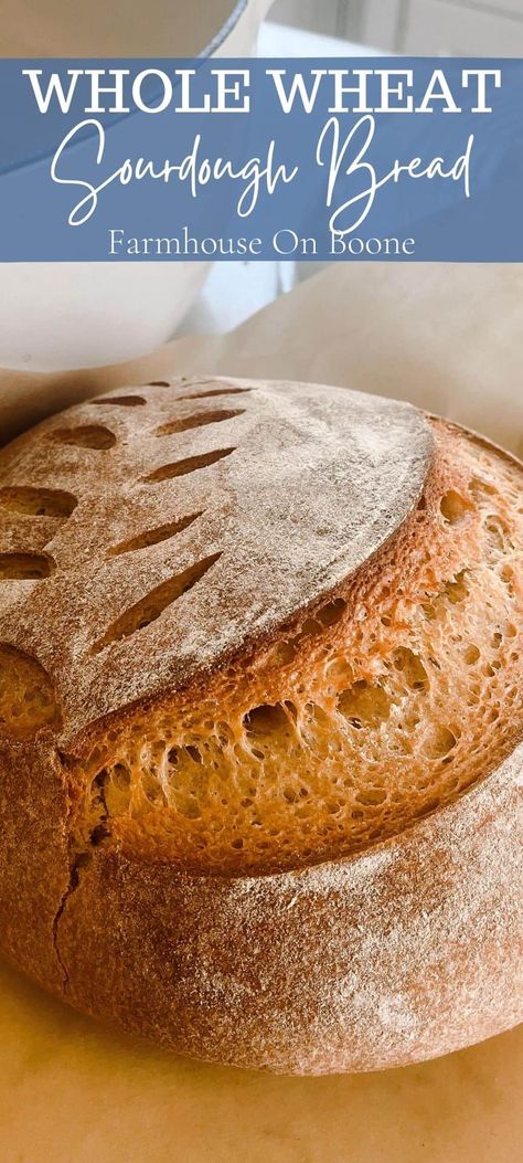 Sourdough Bread With Honey, Sourdough Starter Whole Wheat, Sourdough Bread Recipe Farmhouse On Boone, True Sourdough Bread Recipe, Sourdough Starter With Whole Wheat Flour, Honey Wheat Sourdough Bread Recipe, Whole Wheat Sour Dough Starter, Sourdough Starter Whole Wheat Flour, Sourdough With Whole Wheat Flour