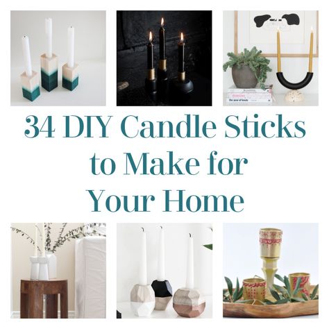 Hello, DIYers! Tapered Candles are a great addition to your dining room table, side table, bathroom, and more! The candle stick holder you use can be a fantastic addition to the surrounding decor as well! You can either make your own from scratch or upgrade plain, boring candlestick holders into something to match a theme! […] The post 34 DIY Candle Sticks to Make for Your Home appeared first on DIY Projects by Big DIY Ideas. Candle Stick Holders Diy, Candlestick Holders Diy, Diy Candlestick Holders, Diy Candlesticks, Diy Taper Candle Holders, Plaster Candle Holder, Diy Candle Stick Holder, Concrete Candle Holders Diy, Moroccan Candle Holder