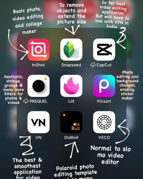 Some apps that help in editing .. #homedecor #smallbusiness #reelitfeelit #réel #inspo #ınstagood #inspiration Best Editing Apps Aesthetic, App Edit Video, Apps For Phone, Best Apps For Editing, Apps Like Instagram, Edit Apps, Edit App, Best Editing App, App Edit