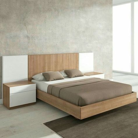 25 Double Bed Design Ideas - The Architects Diary Beautiful Bed Designs, Simple Bed Designs, Double Bed Designs, Bed Frame Design, Wooden Bed Design, Small Bedrooms, Bed Design Modern, Bedrooms Decor, Wardrobe Design Bedroom