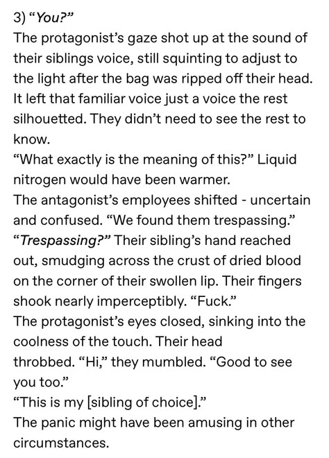 Sibling Writing Prompts Funny, Writing Sibling Relationships, Sibling Prompts Writing, How To Write Siblings, Sibling Dynamics Writing, Only One Bed Prompt, Writing Prompts Siblings, Sibling Scenarios, Sibling Tropes