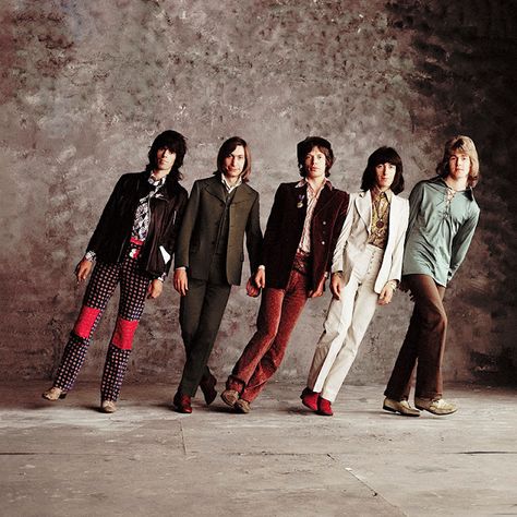 Rolling Stones Outfit, 70s Rock Bands, Rolling Stones Keith Richards, Band Photoshoot, Rolling Stones Band, Band Photography, Charlie Watts, The Jam Band, Sticky Fingers