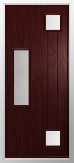 Composite door, Combo left in Rosewood. High quality, secure and in your choice of colours! Check out our new extended range and design your new composite door today with Just Value Doors. Roof Lights, Composite Front Door, Bedroom Wardrobe, Main Door, Roof Light, Front Doors, Front Door, Roof, Doors