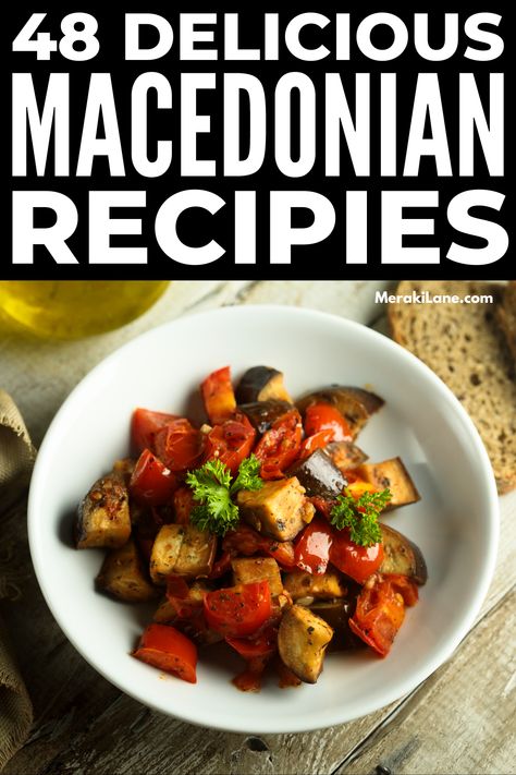 Macedonian Recipes, Ukraine Food, Greek Omelette, Albanian Cuisine, Albanian Recipes, European Dishes, Macedonian Food, Tzatziki Recipes, Stuffed Grape Leaves