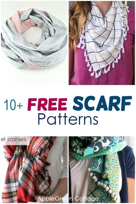 Couture, Ponchos, Patchwork Scarf Tutorial, Free Scarf Patterns, Diy Blanket Scarf, Diy Scarves, Fleece Sewing, Scarf Sewing, Scarf Sewing Pattern