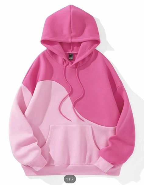 Colorblock Hoodie Outfit, Half And Half Hoodie, Kangaroo Pocket Sweatshirt, Cute Hoodies For Women, Multicolored Hoodie, Two Tone Hoodie, Woman Sweatshirt, Woman Hoodie, Hoodie Details