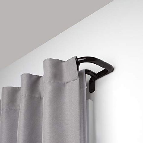 Wrap Around Curtain Rod, Double Curtain Rod Set, Curtains Pictures, Double Curtain Rod, Window Rods, Light Blocking Curtains, Steel Curtain, Curtain Rod Brackets, Double Rod Curtains