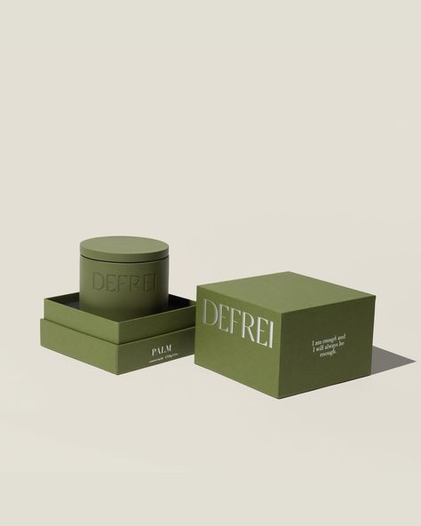 new season. new collection. introducing our new spring collection PASTELS PALM: green leaves - coconut - cedarwood ROSE: rose - geranium - neroli SAND: bergamot - apricot - musk available now at defrei.com Circular Packaging, Luxury Green Packaging, Diffuser Box Packaging Design, Green Cosmetics Packaging, Candle Poster, Luxury Perfume Packaging Design Boxes, Luxury Candles Packaging, Luxury Candles Packaging Boxes, Candle Box Packaging