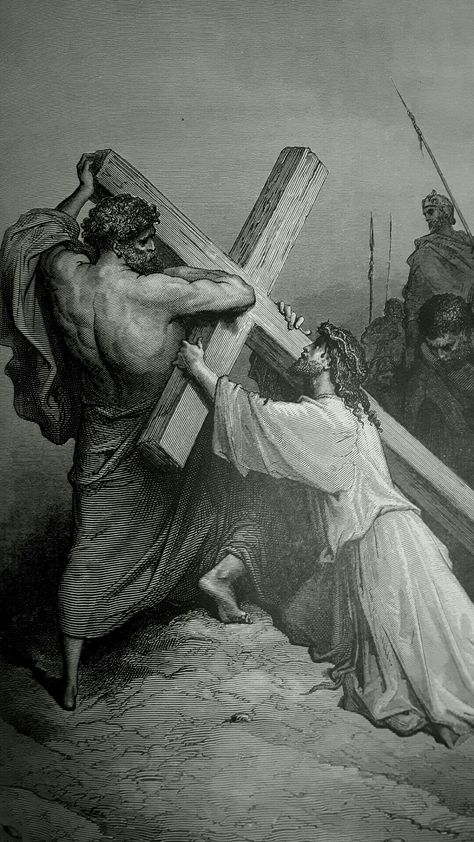 Phillip Medhurst presents detail 191/241 Gustave Doré Bible Jesus Falling Beneath the Cross Mark 15:21 Gustave Dore Wallpaper, Gustave Dore Tattoo, Jesus On The Cross Art, Jesus In The Cross, Jesus Art Wallpaper, Jesus Cross Tattoo, Jesus Cristo Wallpaper, Jesus Christ Wallpaper, Crucifixion Art