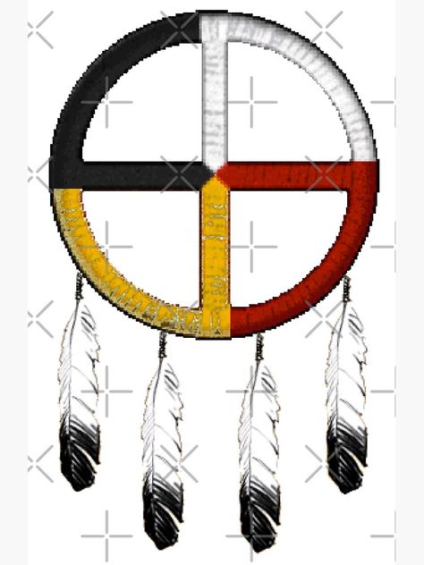 "Medicine wheel or symbol of peace and unity" Sticker by Ahimsazen | Redbubble Native American Medicine Wheel, Indian Symbols, Symbol Of Peace, Wheel Art, Medicine Wheel, Carpet Shops, Native Art, Native American Art, Peace Symbol