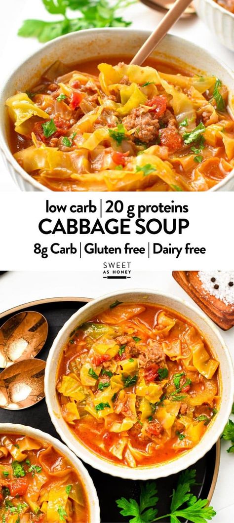 Low Carb Cabbage Soup, Best Keto Soups, Low Carb Recipes Soup, Low Carb Veggie Soup, Cabbage Recipes Low Carb, Carb Light Meals, Cabbage Soup Healthy, Soups Low Carb, Low Fat Cabbage Recipes